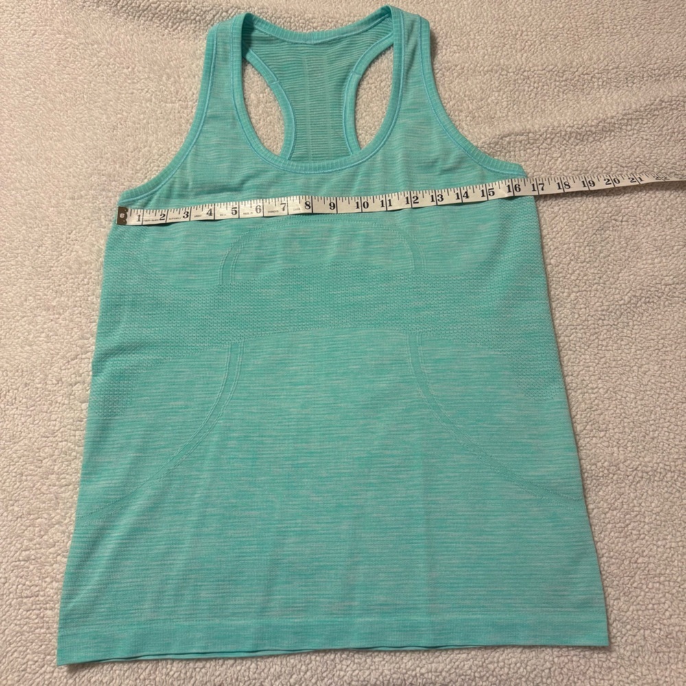 Lululemon Run: Swiftly Tech Racerback Tank Top Aqua Heathered Angel Blue - Picture 3 of 12